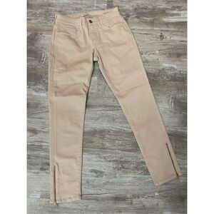 Mavi Jeans Mid Rise Skinny Zipper Ankle Crop Tan Women’s Sz 27